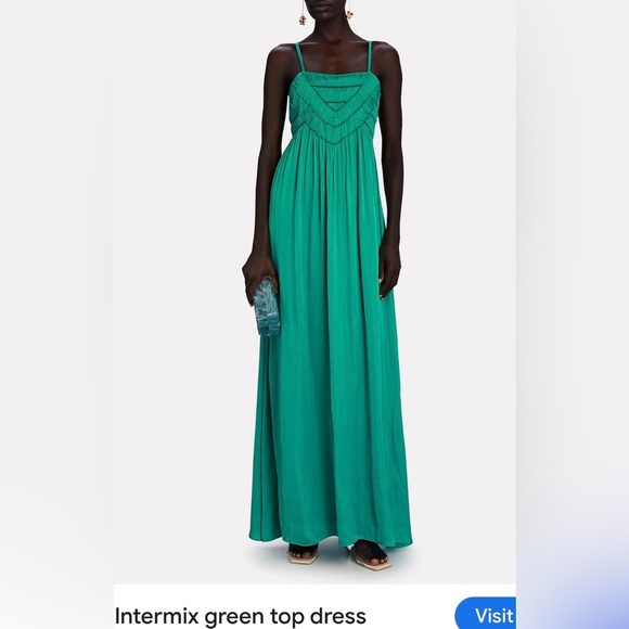Intermix Green Maxi Dress size 0 - Picture 1 of 5